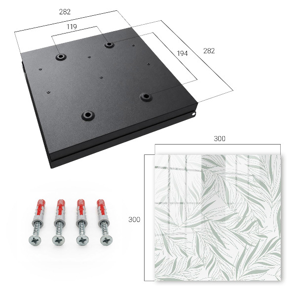 Caja para llaves con diseño de patrón de hojas