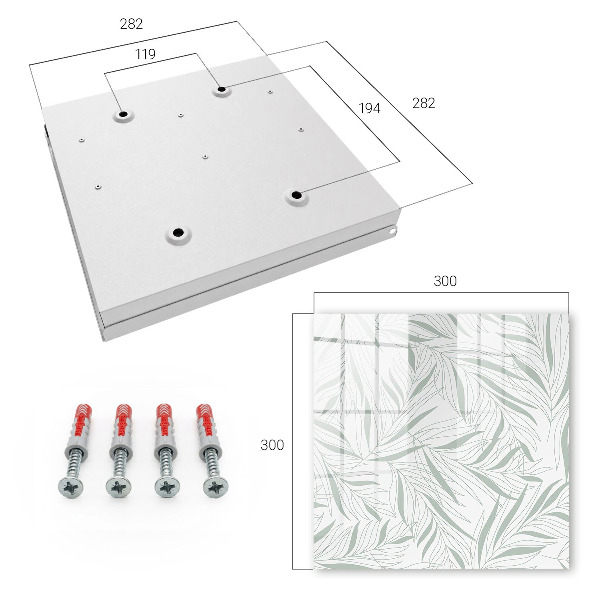 Caja para llaves con diseño de patrón de hojas