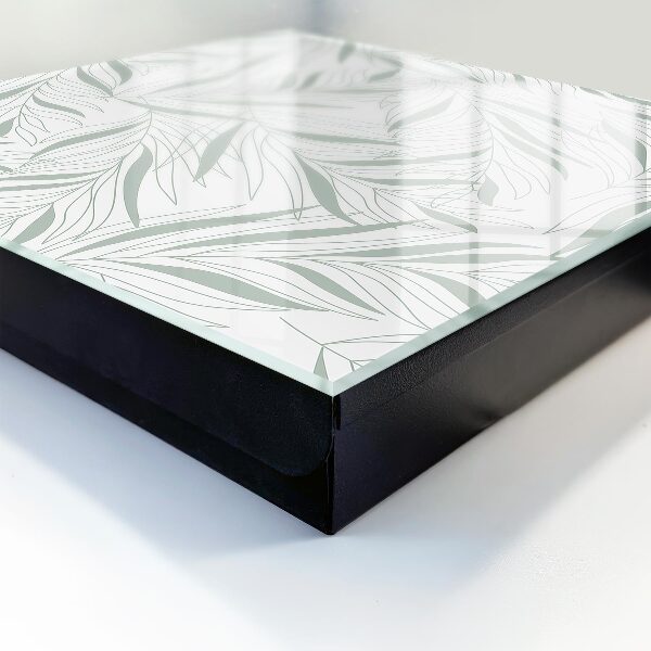 Caja para llaves con diseño de patrón de hojas
