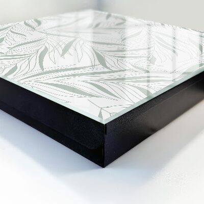 Caja para llaves con diseño de patrón de hojas