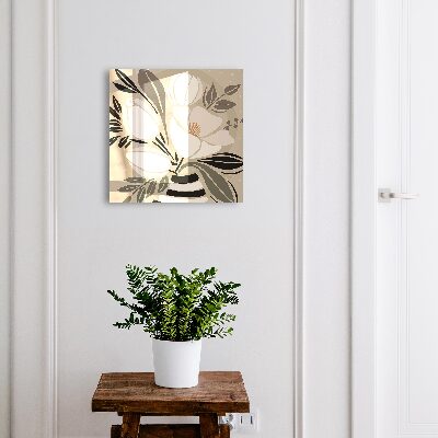 Armario para llaves con diseño de minimalismo floral
