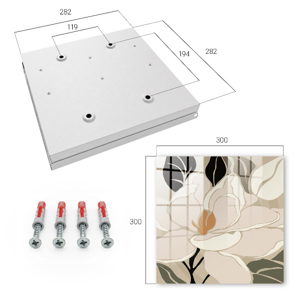 Caja para llaves con diseño de elegancia botánica