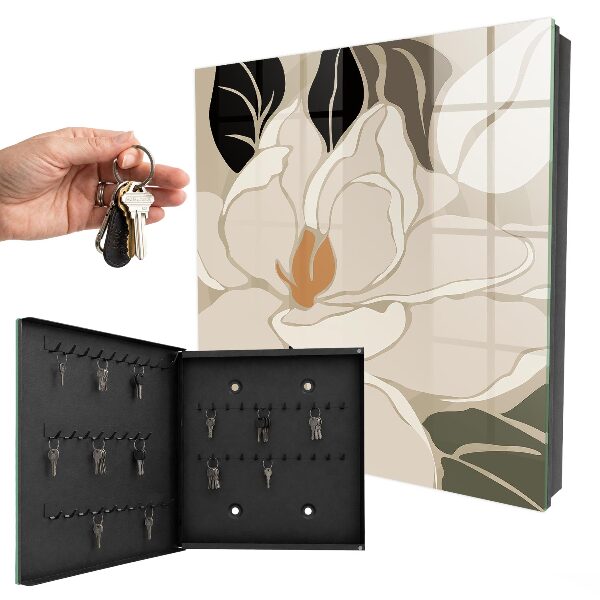 Caja para llaves con diseño de elegancia botánica
