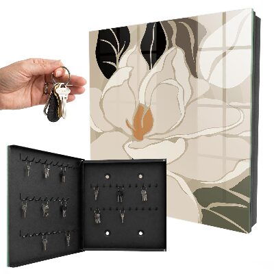 Caja para llaves con diseño de elegancia botánica