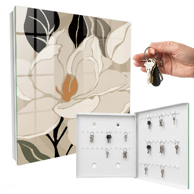 Caja para llaves con diseño de elegancia botánica