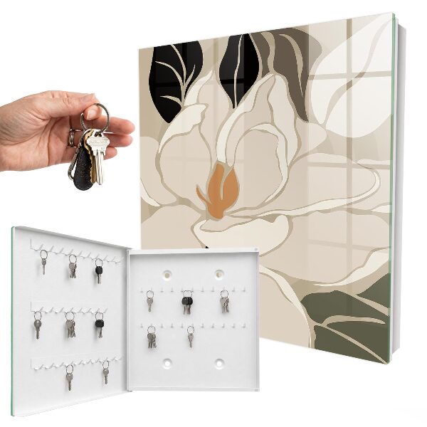Caja para llaves con diseño de elegancia botánica