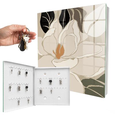 Caja para llaves con diseño de elegancia botánica