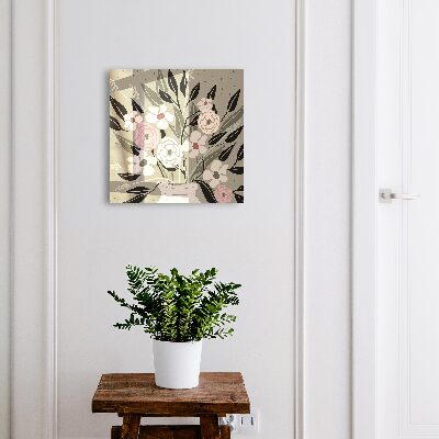 Armario para llaves con diseño de arreglo floral