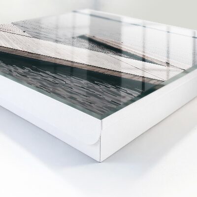 Caja para llaves de madera con diseño de embarcadero