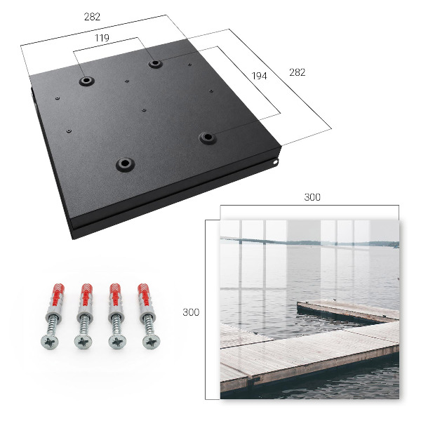Caja para llaves de madera con diseño de embarcadero
