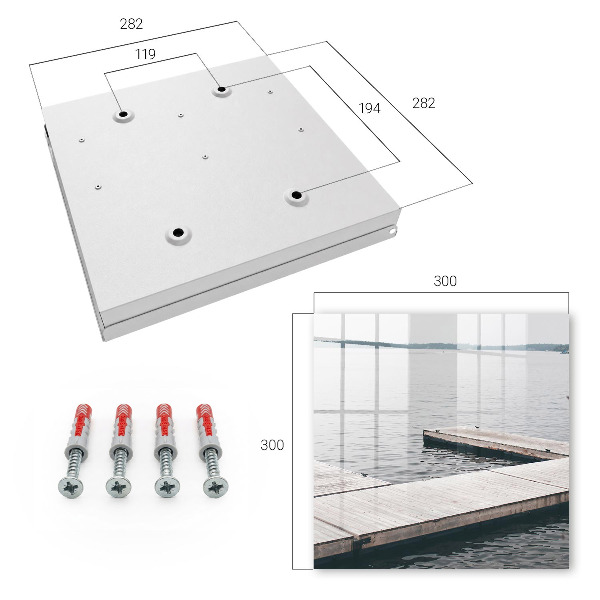 Caja para llaves de madera con diseño de embarcadero