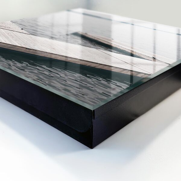 Caja para llaves de madera con diseño de embarcadero