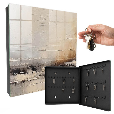 Caja para llaves con diseño de pintura abstracta de paisaje