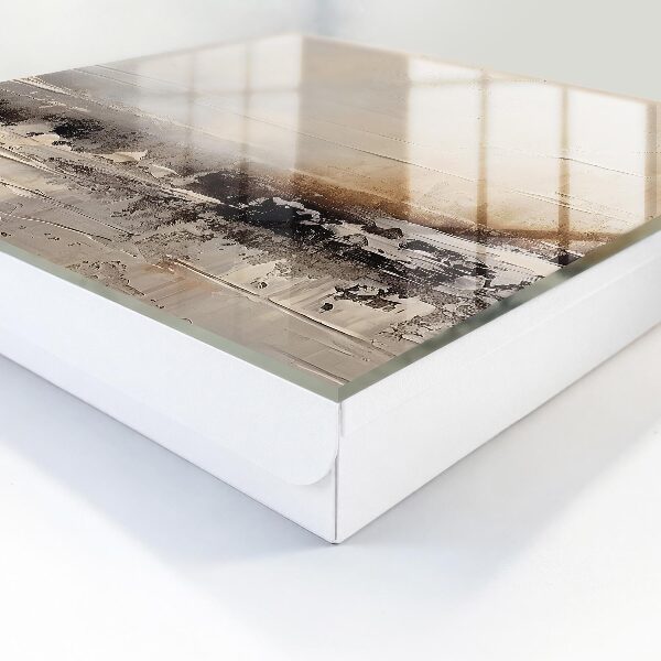 Caja para llaves con diseño de pintura abstracta de paisaje