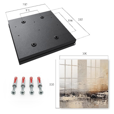 Caja para llaves con diseño de pintura abstracta de paisaje