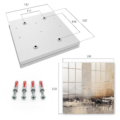 Caja para llaves con diseño de pintura abstracta de paisaje