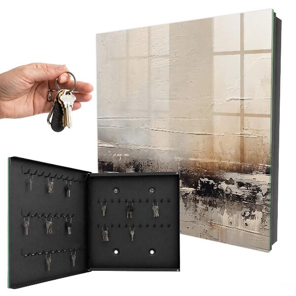 Caja para llaves con diseño de pintura abstracta de paisaje