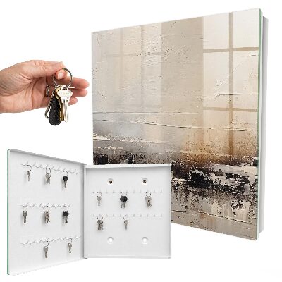 Caja para llaves con diseño de pintura abstracta de paisaje