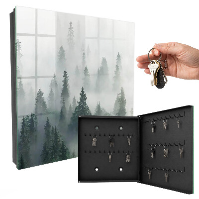 Caja para llaves diseño de bosque brumoso