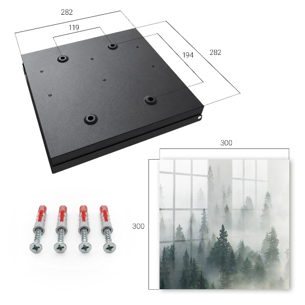Caja para llaves diseño de bosque brumoso