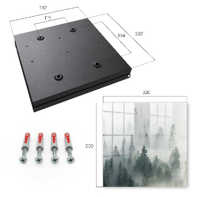 Caja para llaves diseño de bosque brumoso