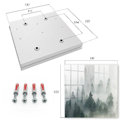Caja para llaves diseño de bosque brumoso