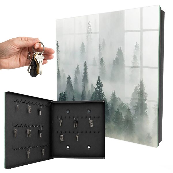 Caja para llaves diseño de bosque brumoso