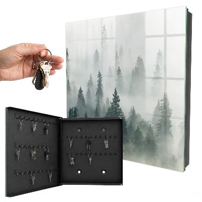Caja para llaves diseño de bosque brumoso