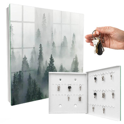 Caja para llaves diseño de bosque brumoso