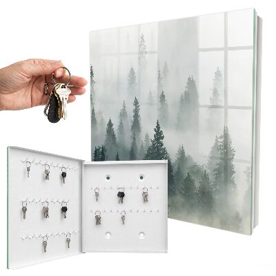 Caja para llaves diseño de bosque brumoso
