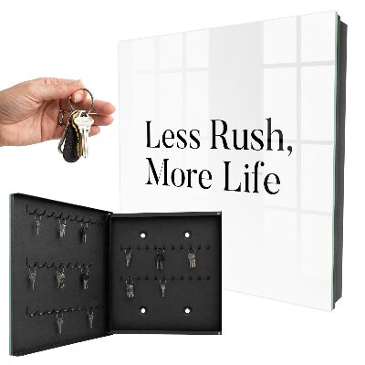 Caja para llaves diseño con frase Menos prisas, más vida