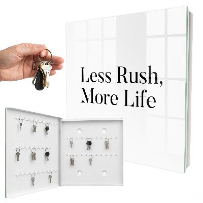 Caja para llaves diseño con frase Menos prisas, más vida