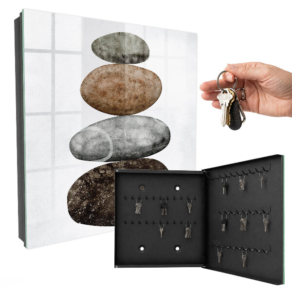 Armario para llaves con diseño de piedras