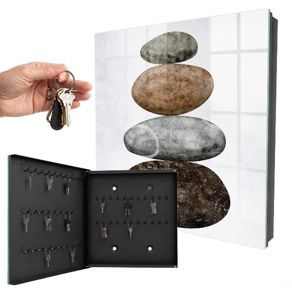 Armario para llaves con diseño de piedras