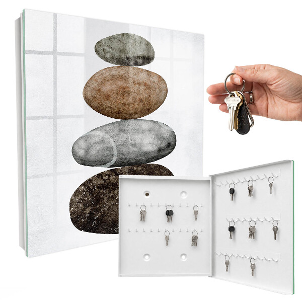 Armario para llaves con diseño de piedras