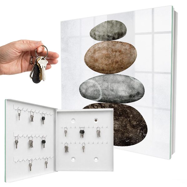 Armario para llaves con diseño de piedras