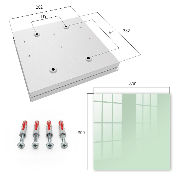 Armario para llaves de pared de color verde menta