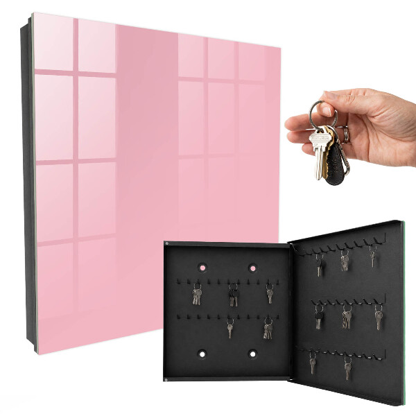 Caja para llaves en color rosa claro