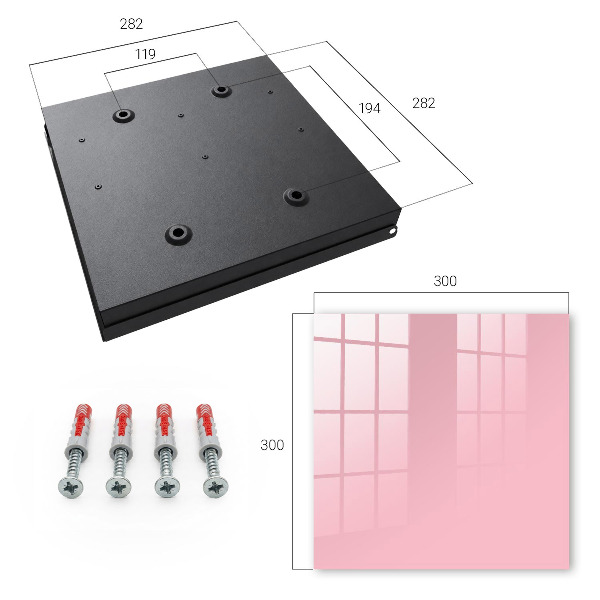 Caja para llaves en color rosa claro