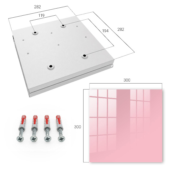 Caja para llaves en color rosa claro