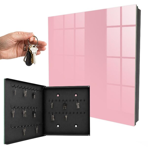 Caja para llaves en color rosa claro