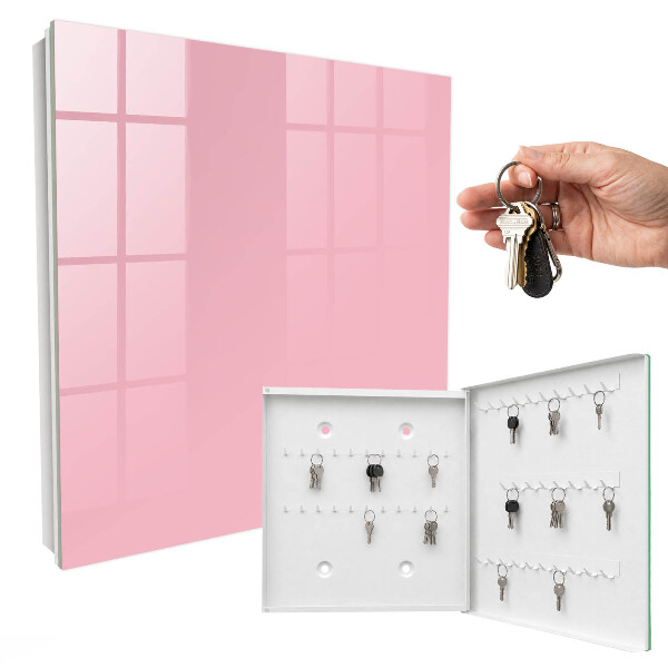 Caja para llaves en color rosa claro