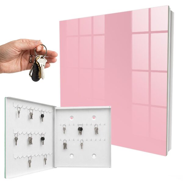 Caja para llaves en color rosa claro