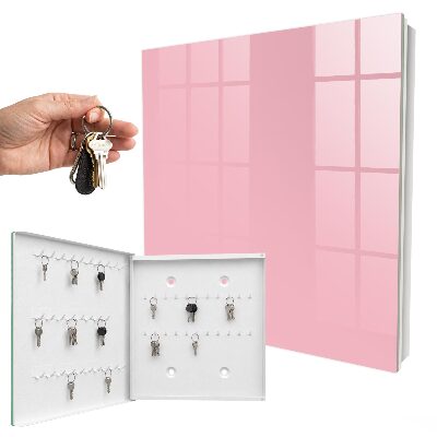 Caja para llaves en color rosa claro