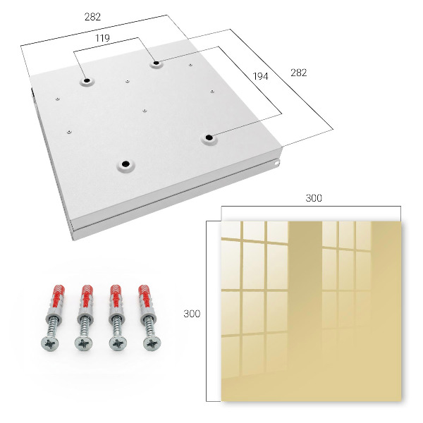 Caja para llaves de color mostaza