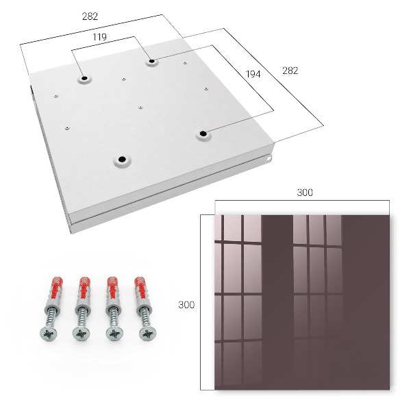 Caja para llaves de color gris