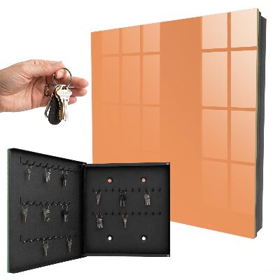 Caja para llaves en color naranja pastel