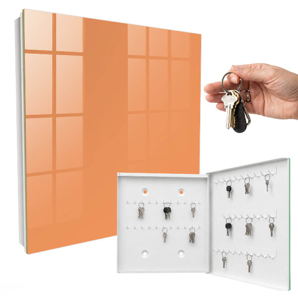 Caja para llaves en color naranja pastel