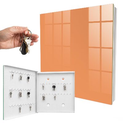Caja para llaves en color naranja pastel