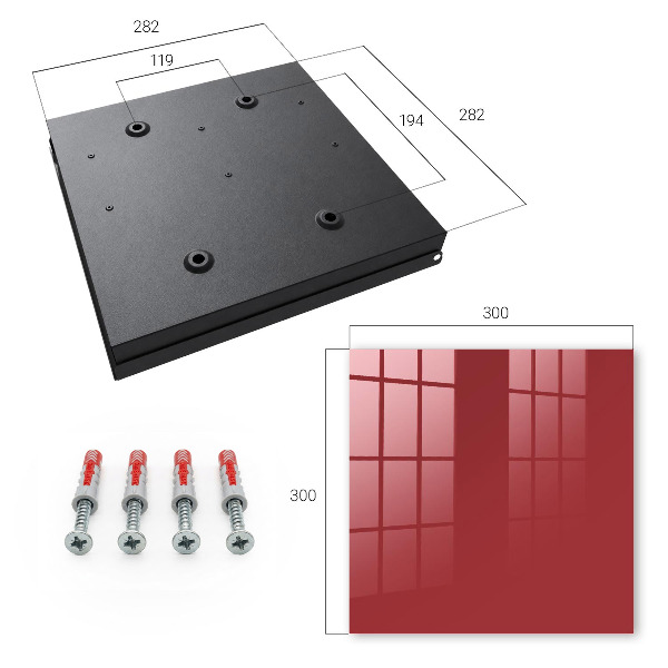 Caja para llaves de color burdeos
